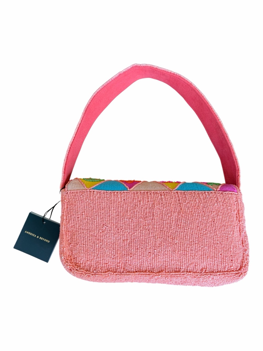 Viral America & Beyond Beaded Colorful Pink Fruit Bag NWT Marshalls TJMaxx - Picture 8 of 11